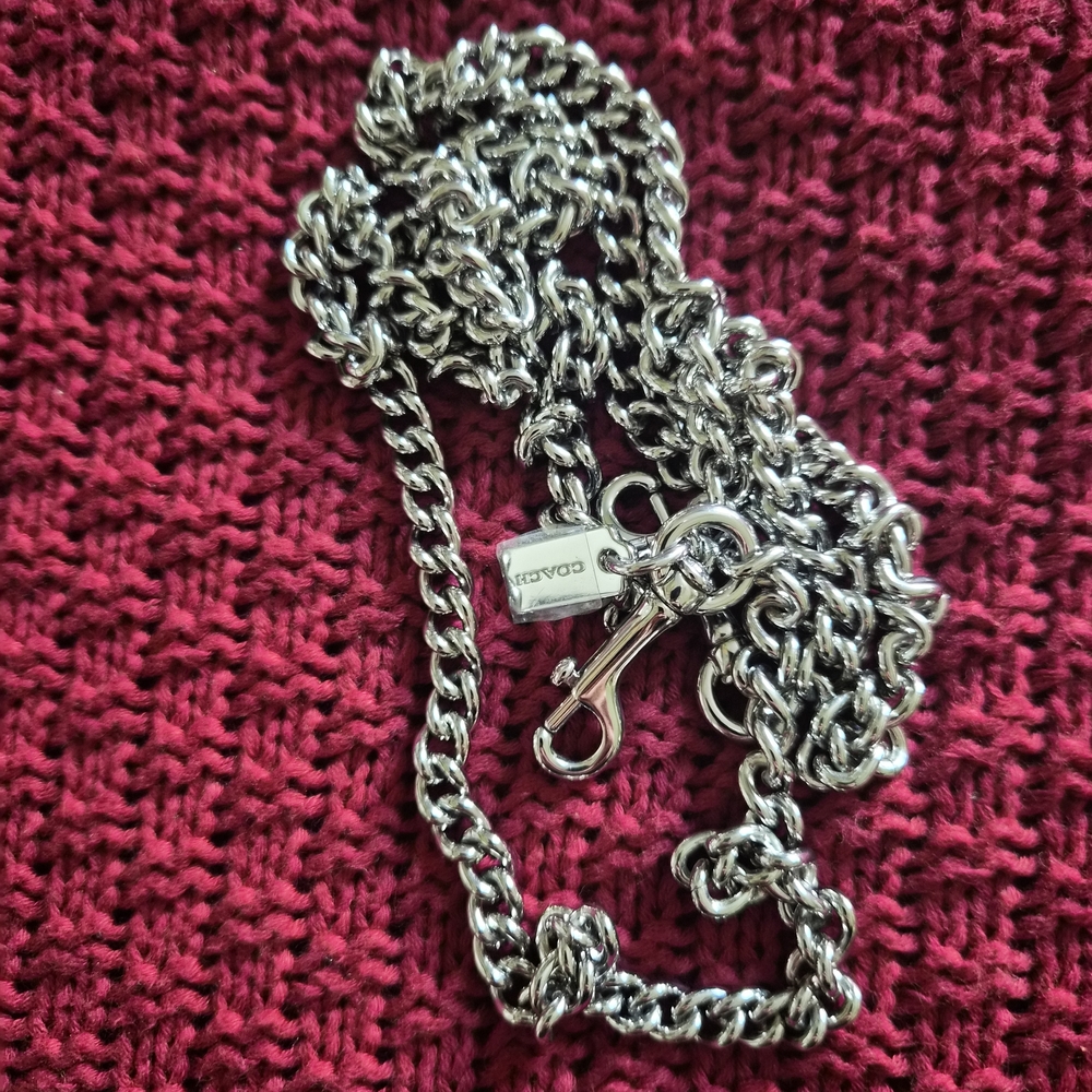 New Coach Silver Crossbody  Chain Strap